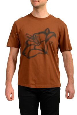 Hugo Boss Men's ''Dablumo'' Brown Logo Print Short Sleeve T-Shirt US M IT 50