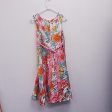 Girls Bonnie Jean Party Summer Dress florar Girls Size 16 1/2 Multicolor