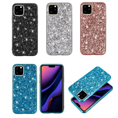 Zurück HandyHüllen Schutz Glitzer Cover Case Schale Handy Tasche Bling Glitter