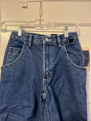 VTG Faded Glory Boys Cargo Multi Pocket Blue Jeans 8 NOS 24" x 22" inseam (l31) - Picture 2 of 9