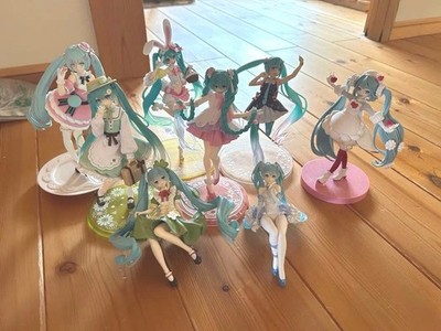 Hatsune Miku Figure Lot 8 Piece Set Collectible Anime Figures Authentic Japan