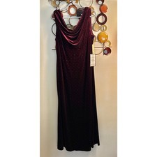 Eliza J Dress from Macy’s size 16 Deep Red Marron Velour medi Deess 