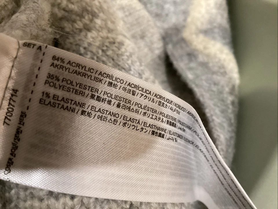 Mango Pullover Gr. S, Neu ohne Etikett, Grau- Beige, Stehkragen - Bild 2 von 4