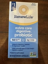 Renew Life Extra Care Probiotic 50 billion CFUs - 60 CT- Exp 8/2026