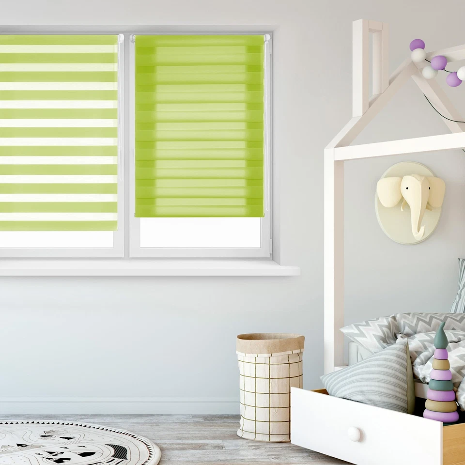 Indus Store jour nuit sans percage | Couleur Pistache 140 x 180 cm (L x H) - Photo 1/4