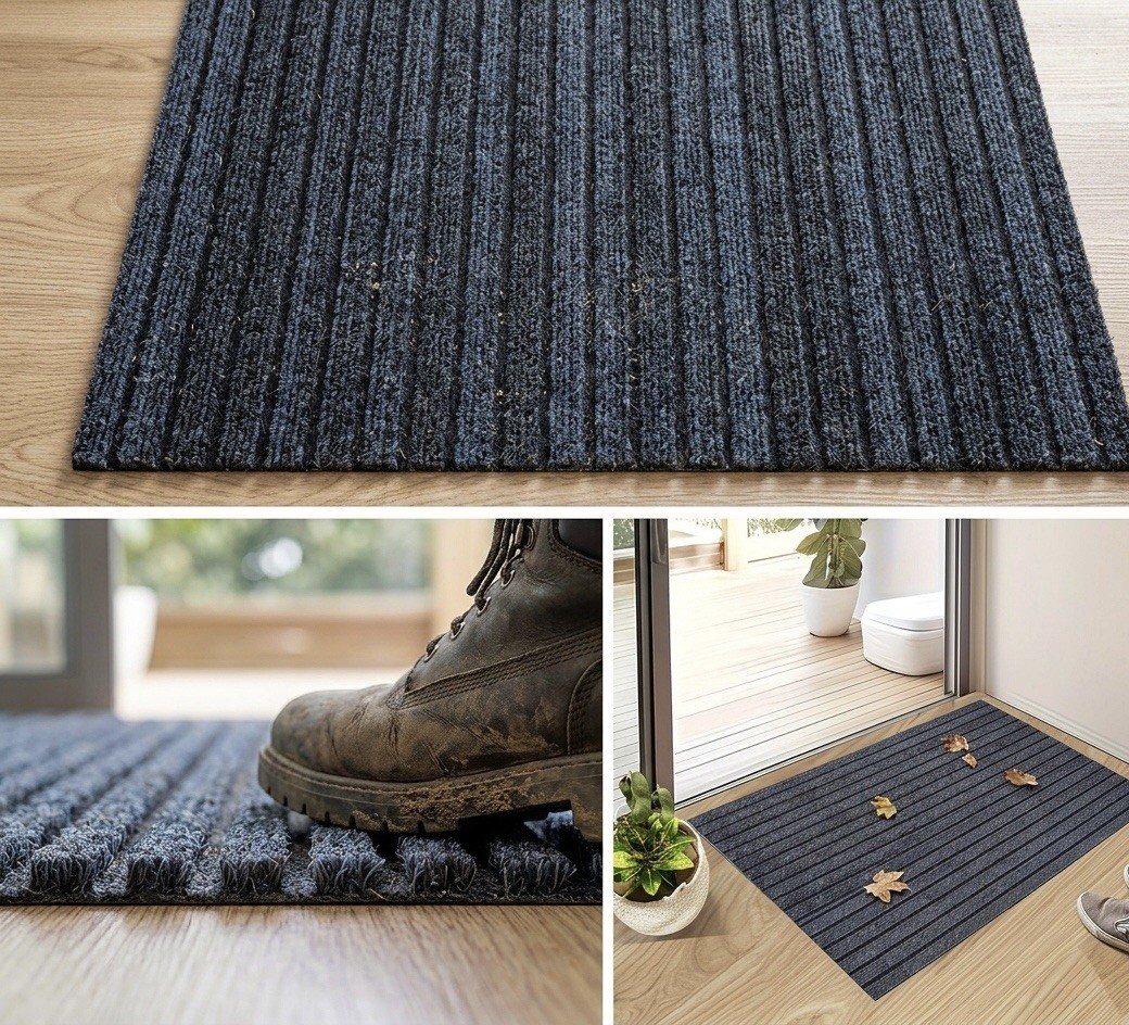 Paillasson chien anti-boue antidérapant : tapis entrée absorbant grand format
