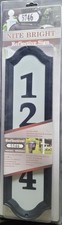Whitehall Products Nite Bright Address Sign, 16" x 4.5", Black Numbers White New