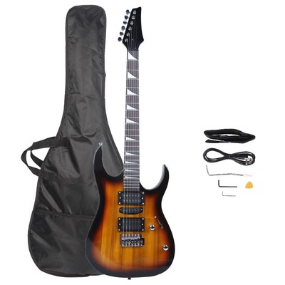 Sunset Color HSH Electric Guitar Starter Kit with Bag Strap Cable and Tools
