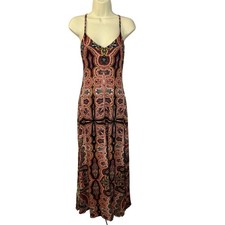 Alice and Olivia Alves Cross-Back Maxi Dress Contemporary Multi Print Paisley 0