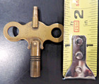 Ansonia Clock Co. Vintage Double Sided Old Brass Key — photo 5