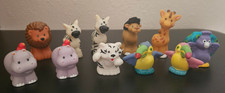 Lot of 11 Fisher Price Little People Zoo Animals Hippo Lion Giraffe Zebra Bird