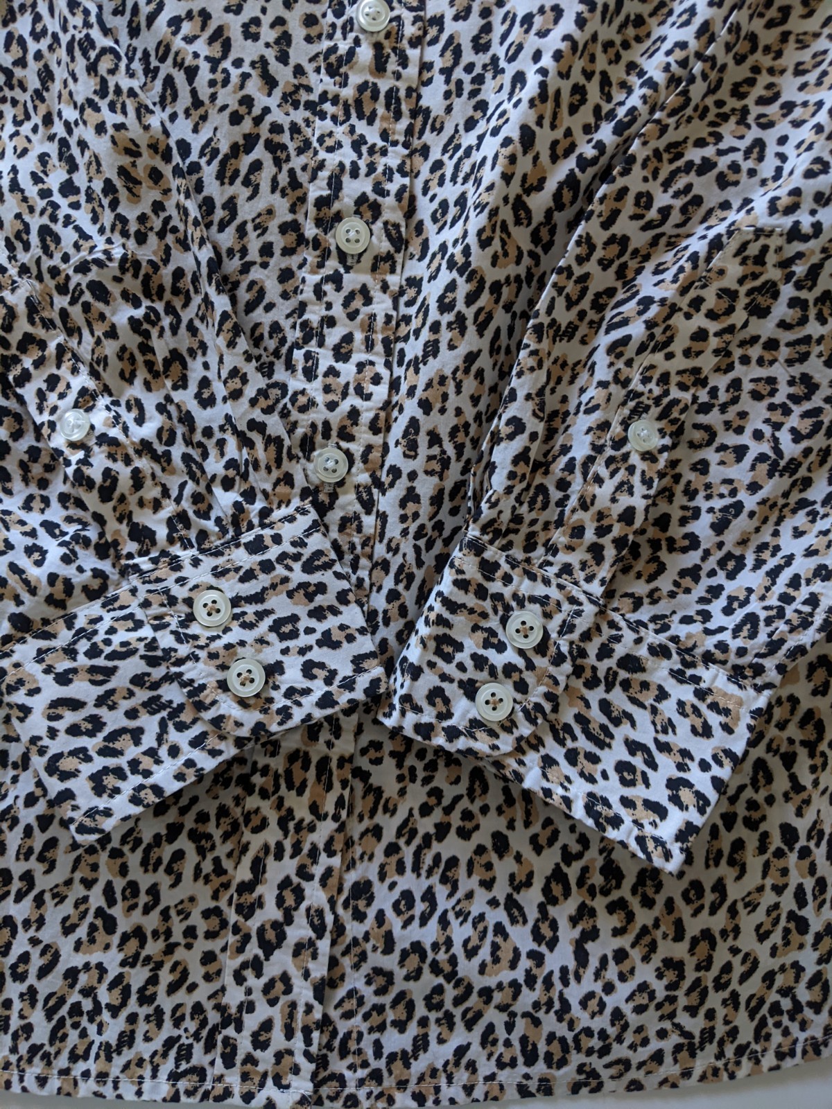 Talbots Petite Leopard Print Button Down Cotton L… - image 6