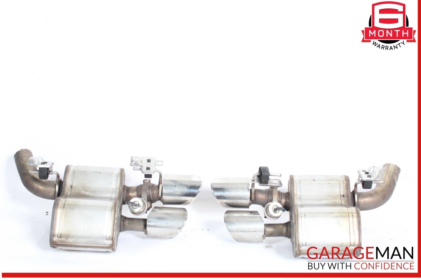 14-17 Maserati Ghibli Rear Left & Right Side Exhaust Muffler Tip Pipe Set of 2
