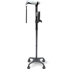 Quad Cane, Adjustable Walking Cane with Ergonomic Handle Ever and Graceful 4-...