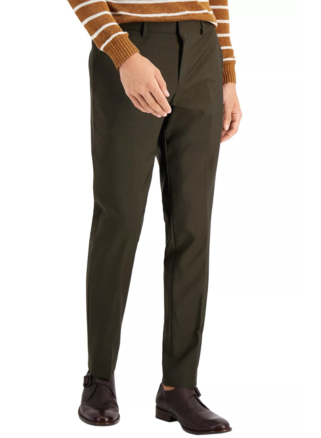 Мужские приталенные шерстяные брюки Hugo Boss Getlin 40W x 32L темно-зеленого цвета - 198 новозеландских долларов 16190₽