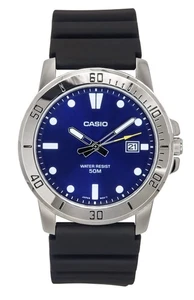 Casio Analog Resin Strap Blue Dial Japan Mov't Quartz MTP-VD01-2E  Men's Watch