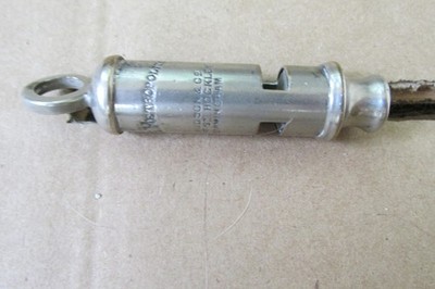 Vintage 1930's J. Hudson whistle - Barr St. Hockley - Blows loud.
