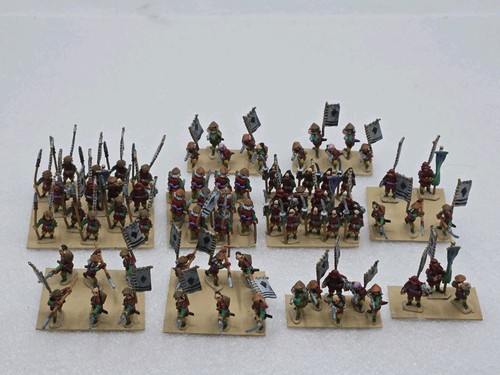 15mm Japanese Samurai Infantry Painted Metal Wargaming Miniatures Flags X74
