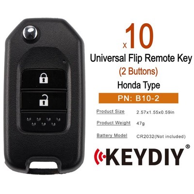 KEYDIY KD B10-2 Universal Flip Remote Key 2 Buttons for Honda Type for KD-X4/K2