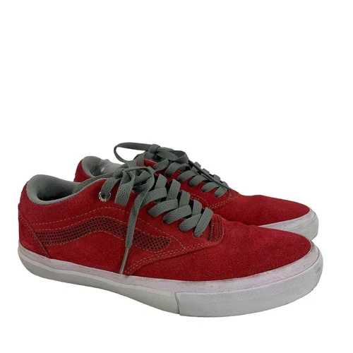VANS Sneakers Scarpe Rosso Uomo Skater VN OTB3811 Tg 6 5 Pelle Scamosciata Street