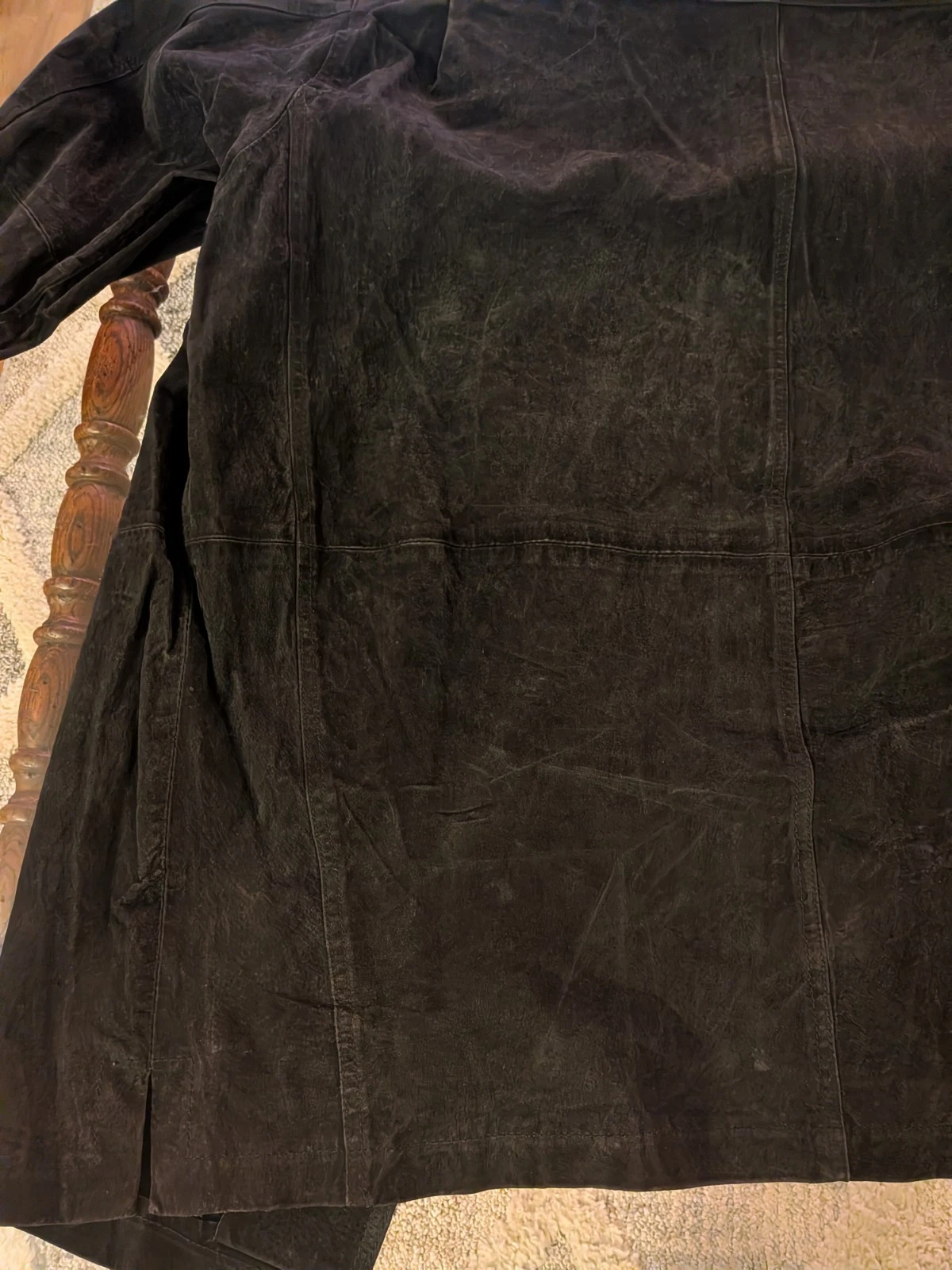 Vintage KS Leather Jacket Mens Large Cowboy Western Grunge Button Up Clean! - product detail image 15