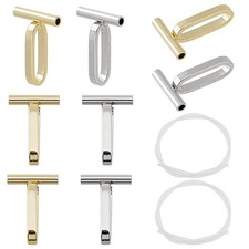 SUPERFINDINGS 8PCS 2 Colors Alloy Pin to Pendant Converter Brooch Charms Conv.