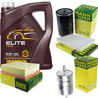 Mann Inspektionspaket Filterset 5L Mannol Elite 5W-40 FüR Seat Exeo ST 1.6