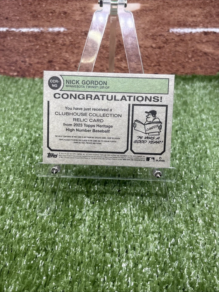 Nick Gordon 1/1 RELIQUIA 2023 TOPPS HERENCIA ALTO NÚMERO ENFERMO PARCHE GEMELOS Foto 3 de 4