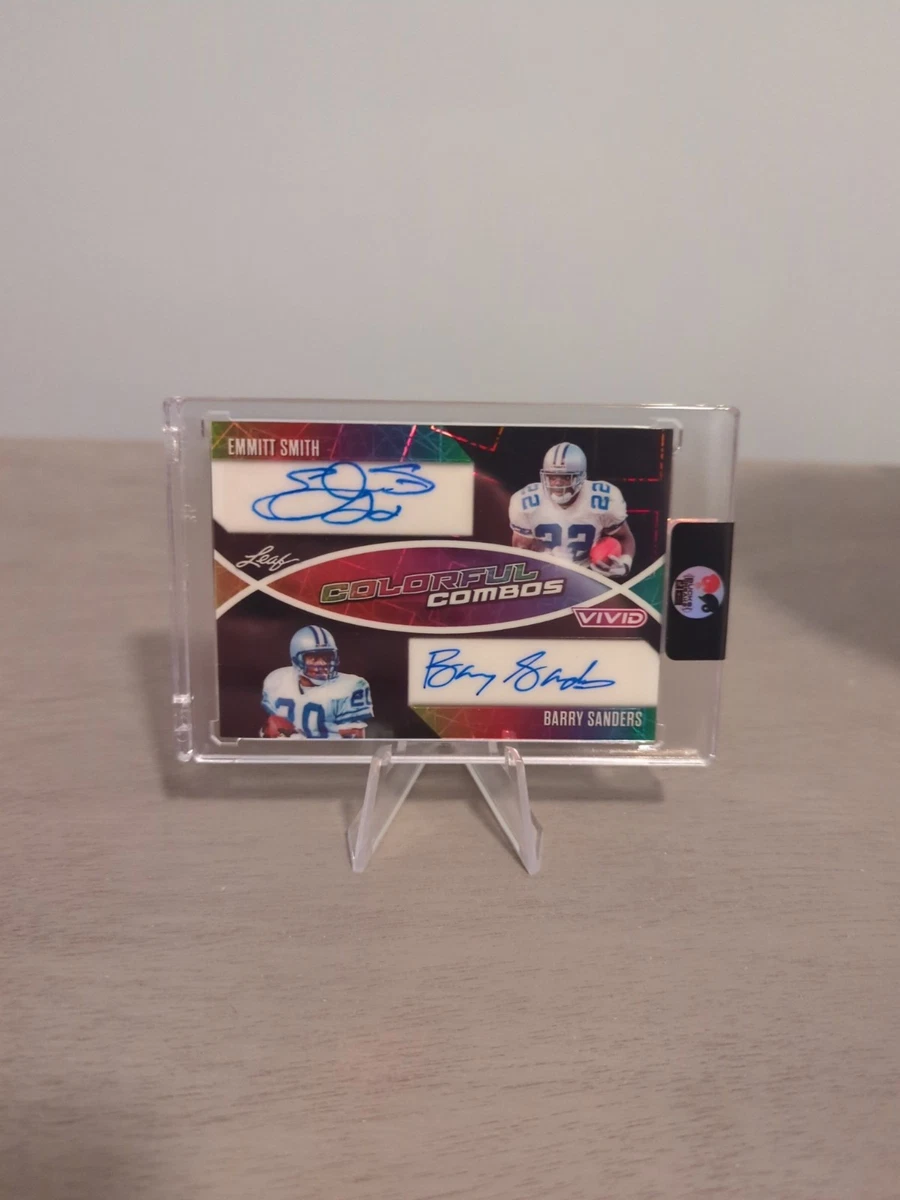 Leaf Barry Sanders Autographed Football Sports Trading Cards