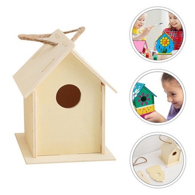  2 Pcs Vogelnest Unfertiges Vogelhaus Nistkasten Vogelhäuschen Holz