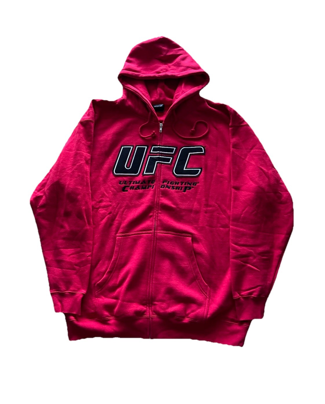 Vintage UFC Ultimate Fighting Championship Mens Red Zip-Up Hoodie Jacket XL NWOT