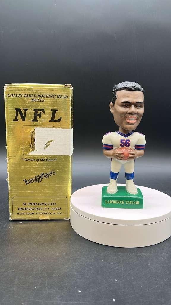Auction 79 NFL Lawrence Taylor Bobblehead Bobbing Head Noddler COAPROBSTEIN is actively accepting consignments !!