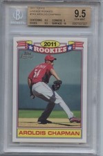 2011 Topps Lineage TR4 Aroldis Chapman BGS 9.5 Rookies RC Reds Yankees 