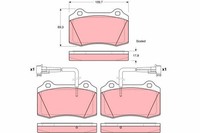 TRW Bremsbelagsatz Scheibenbremse GDB1392 FüR Fiat Alfa GTV Spider 20V Turbo 24V