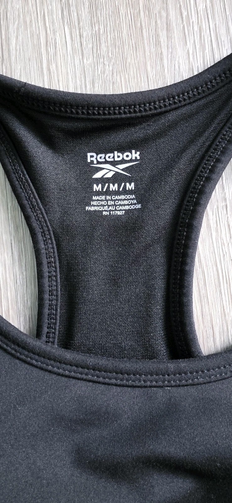 Reebok Women’s Black Sports Bra Medium Support Racerback Size M NWT thumbnail 7