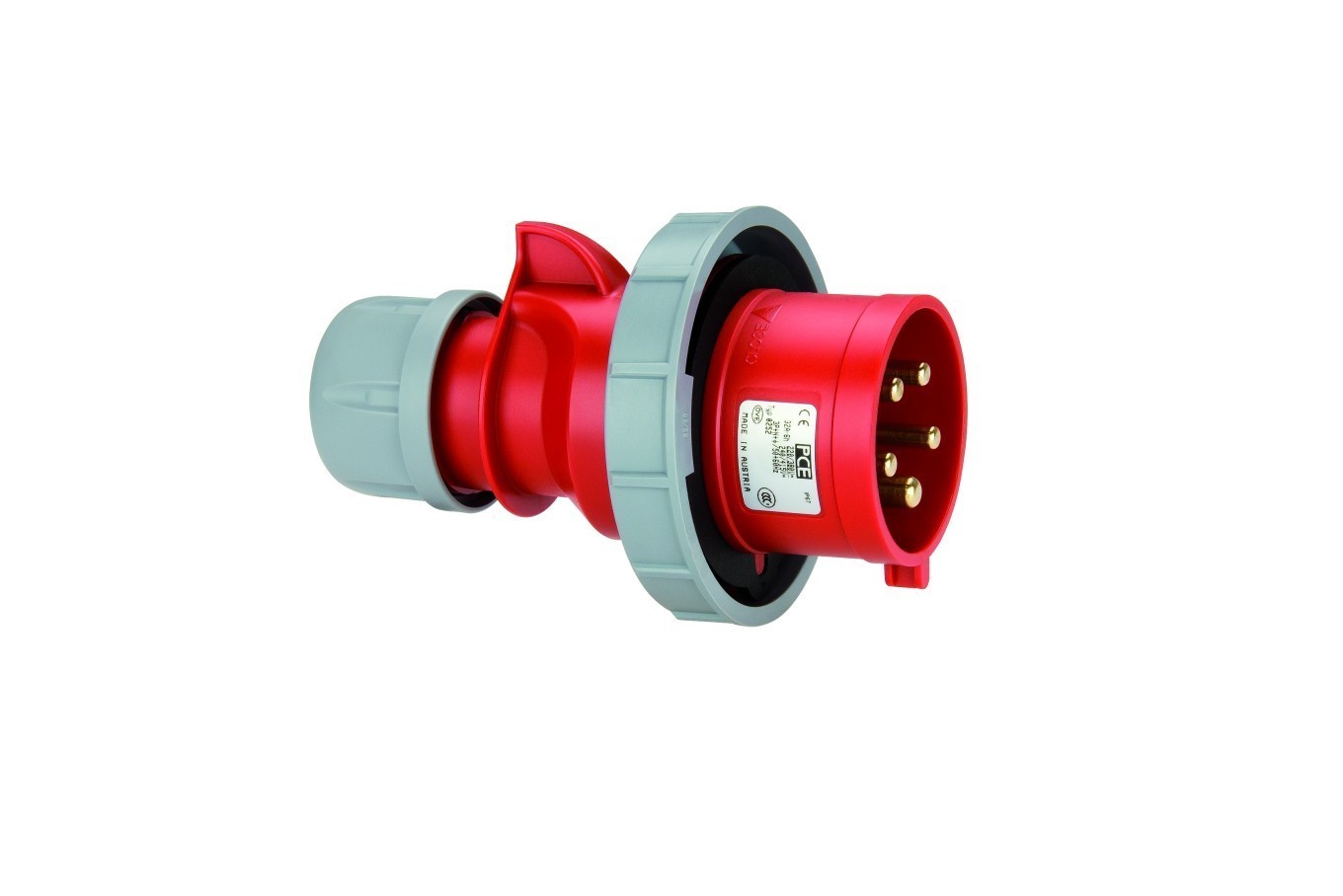 Portable Plug 32A 5P 400V Red IP67 SHARK 0252-6