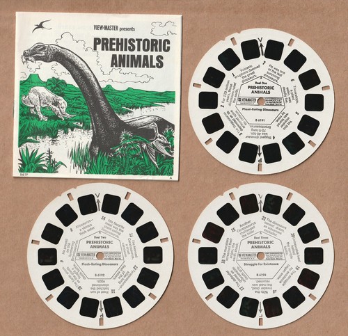 Complete set of three vintage View-Master reels Prehistoric Animals 1960s - Picture 2 of 2