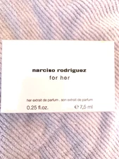 NARCISO RODRIGUEZ FOR HER EXTRAIT DE PARFUM 0.25 OZ EDP SPLASH FOR WOMEN IN BOX