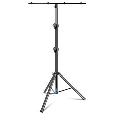 DJ Light Stand, T-Bar Tripod Stage s Portable and Adjustable 49-114 Inch Heav...