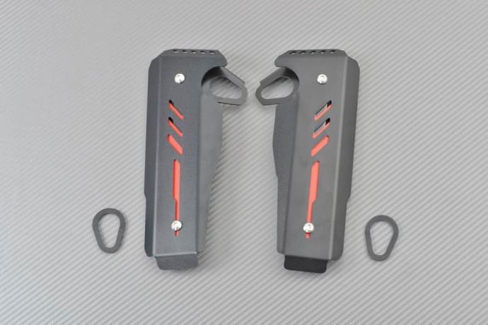 Écopes de radiateur en aluminium rouge anodisé pour Yamaha MT-07