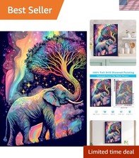 Stress-Relieving Elephant Diamond Art Kit for Adults - 11.8x15.7in Canvas