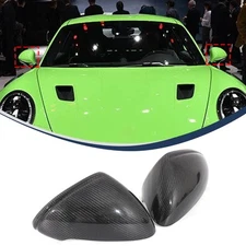 Real Carbon Fiber Side Mirror Cover Caps For Porsche 911 GT2 GT3 GTS 2014-2018