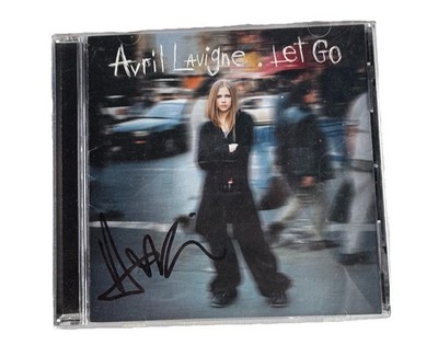 Autographed Avril Lavigne Let Go Cd w/ 2003 Concert Piece 