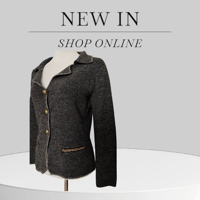   Max Mara Strickjacke Comfort Cardigan Damen Wollmischung Gr. 38  Langarm  