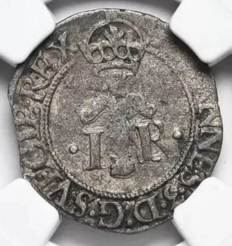 SWEDEN 1585 AD King Johan John III Medieval Silver 1/2 Ore Coin 1569-1592 NGC VF
