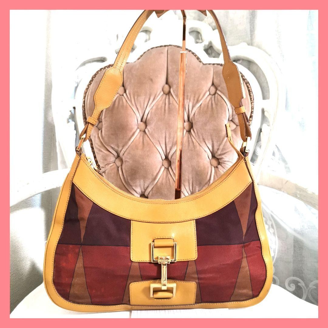 GUCCI Multicolor Canvas Shoulder Bag Authentic G06223202