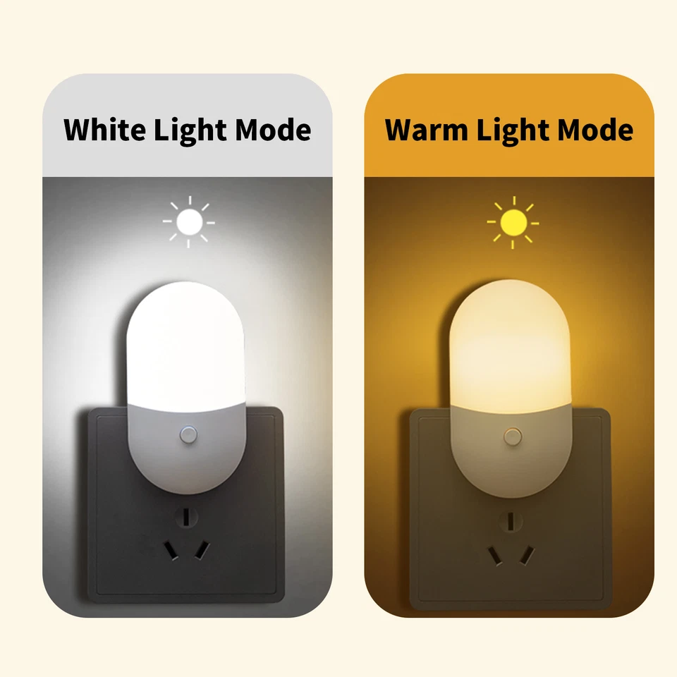 2 Цвет преобразования стены плагин ночник светодиодный свет ванной кухни прихожей - Изображение 2 из 4