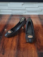 Vintage Gucci Brown Suede Heels GG Logo Web Stripe Pumps Size EU 37.5 / US 7.5