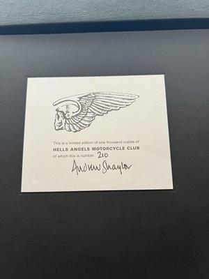 激レア　Andrew Shaylorサイン入り Hells Angels MC Hells Angels Motorcycle Club Andrew Shaylor Signed Limited Edition