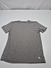 Vuori Strato Tech Shirt Mens L Gray Short Sleeve Performance Tee FLAW HOLE